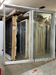 1472PP Porte patio PVC 8 Blanche 95 1/2×95 1/2 ouv. Gauche