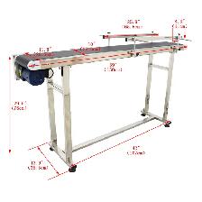 PVC Belt Conveyor Electric Conveyor 59x7.8' 230132 - Photo 2