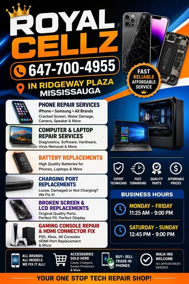 Laptop Mac Phone Repair Cell Phone iPad repair in Mississauga