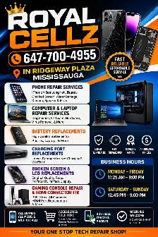 Laptop Mac Phone Repair Cell Phone iPad repair in Mississauga