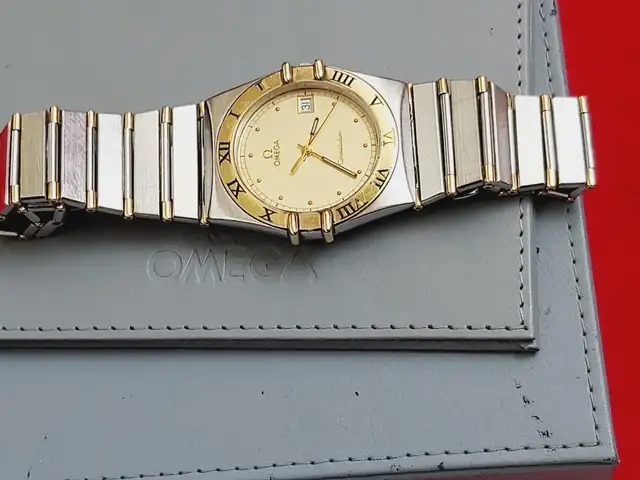 OMEGA CONSTELLATION EN OR 18K ET ACIER INOXYDABLE AVEC BOITE...