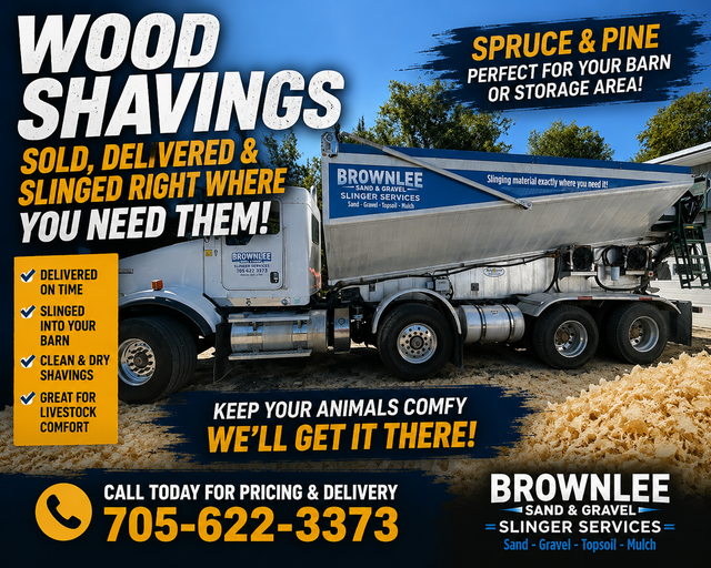 Wood Shavings, Sand, Gravel