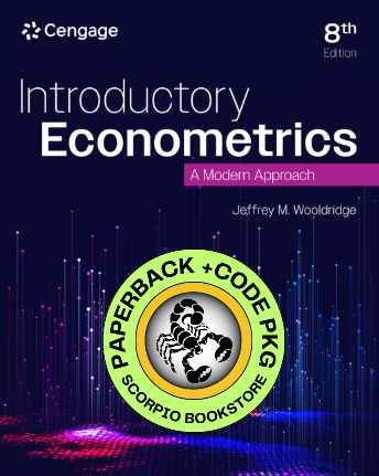 Introductory Econometrics 8th Edition   MindTap 9798214038599