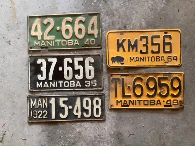 Manitoba license plates