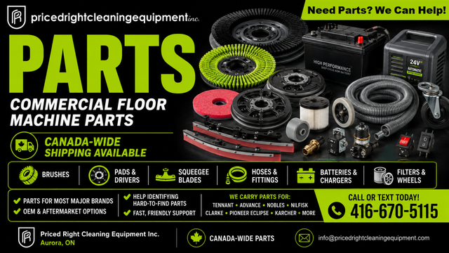 Floor Cleaning Equipment Parts | Tennant, Advance, Nobles & More