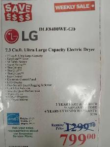 LG 7.3 Cu.Ft. Electric Dryer