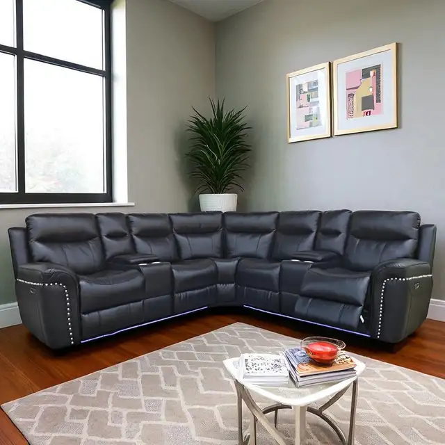 Sale On New 5-Seater Sectional Power Recliner With LED Lights