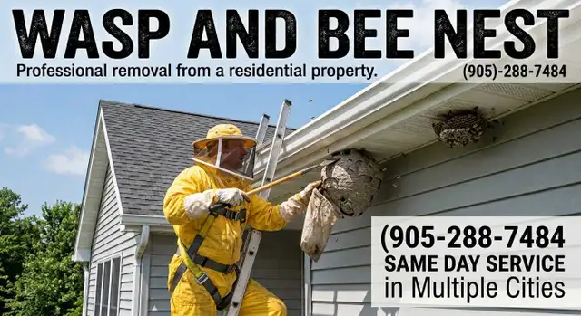 Wasp nest and bees nest removal