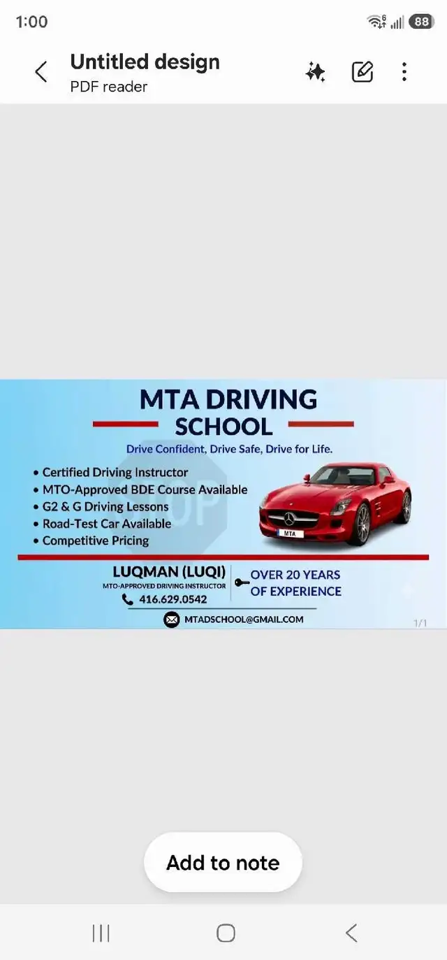 MTA DRIVING SCHOOL
