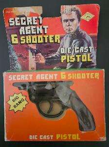 VICTORY Really Nice Secret Agent Die Cast 6 Shooter Cap Pistol - Photo 2