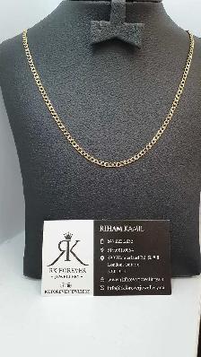 10k yellow gold Flat Curb Chain # R5