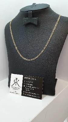 10k yellow gold Flat Curb Chain # R5 - Photo 2