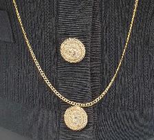 10k yellow gold Flat Curb Chain # R5 - Photo 8