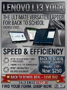 BACK TO SCHOOL DEAL – Lenovo ThinkPad L13 Yoga