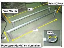 Garde, barrière en tube1'' 1/2 x 1'' 1/2x 1/8'' 45'' haut - Photo 7