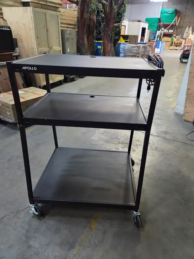 Apollo 3 Tier Metal AV Cart