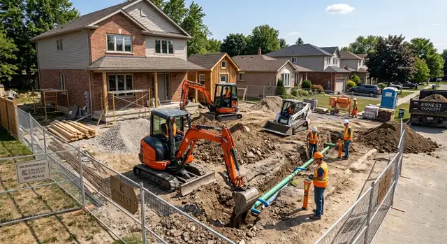 Private Water and Sewer Pipe Installation