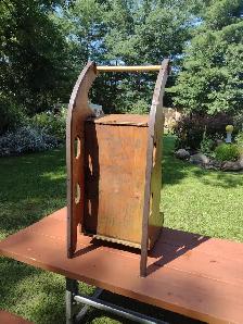 Wood winter sleigh with steel runners - Photo 5