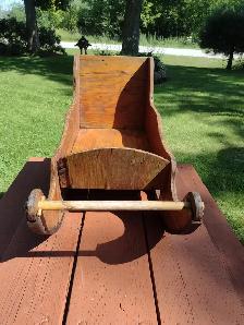 Wood winter sleigh with steel runners - Photo 6