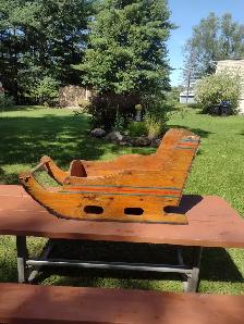 Wood winter sleigh with steel runners - Photo 7