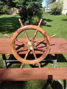 36' vintage ships wheel