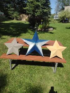 3 metal display stars 2 x 24' 1 x 36 ready to use or repaint - Photo 5