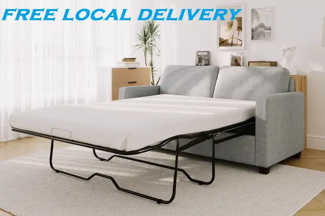 PULL-OUT PREMIUM SOFA BED WITH POCKET COIL MATTRESS.