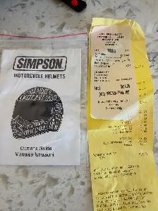 Simpson bandit full face helmet for sale