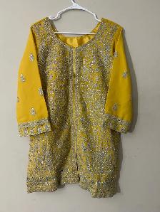 Brand New | Punjabi Suit | Sharara Suit | Yellow | Large | Rakhi