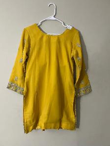 Brand New | Punjabi Suit | Sharara Suit | Yellow | Large | Rakhi - Photo 3