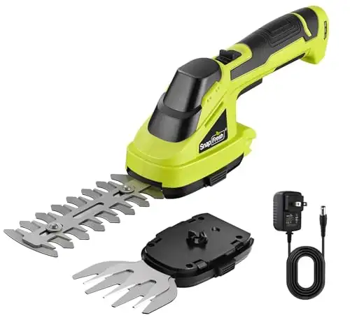 SnapFresh 2-in-1 Cordless Grass Shear and Hedge Trimmer, 7.2V...