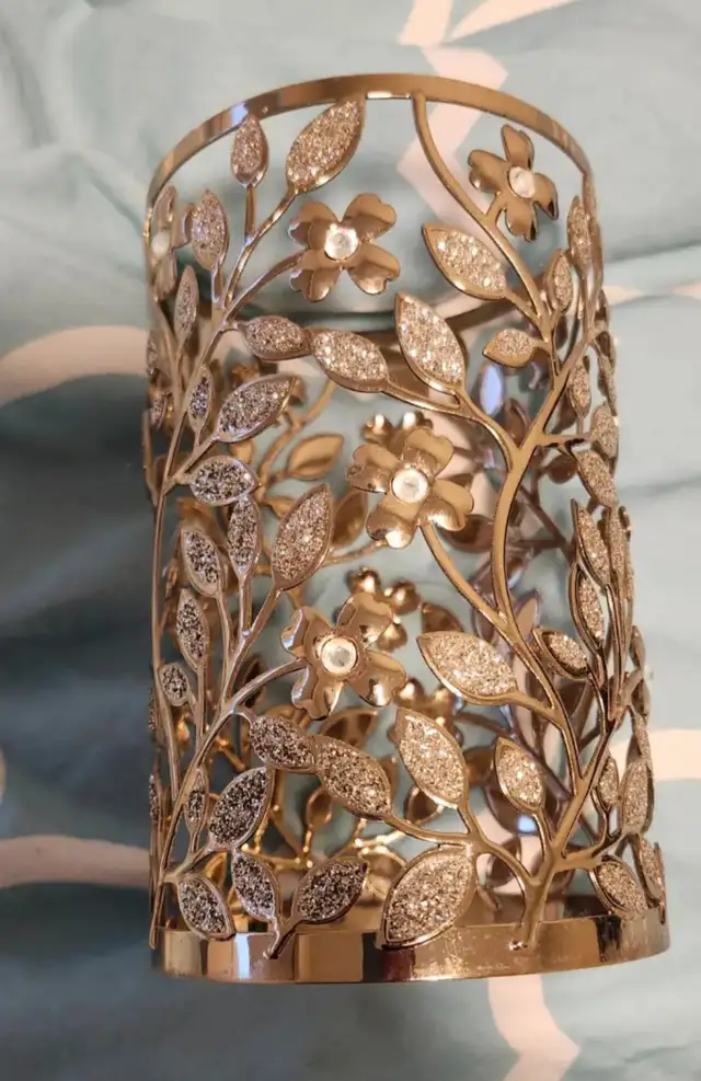 Bath Body Works Gold Candle holder for sale!