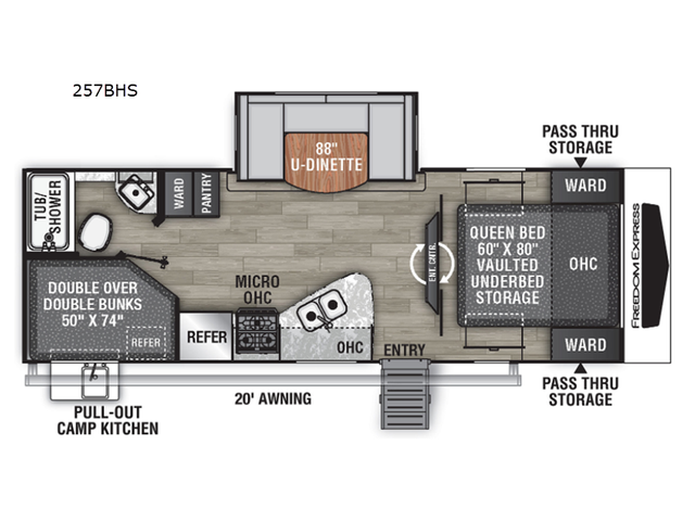 2022 Coachmen RV Freedom Express Ultra Lite 257BHS