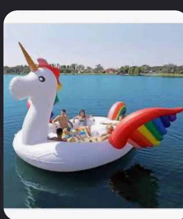 huge floaty fun on river!