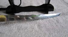 JAPANESE TANTO SWORD WITH SCABBARD ON DISPLAY STAND - Photo 3