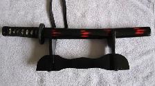 JAPANESE TANTO SWORD WITH SCABBARD ON DISPLAY STAND - Photo 5