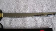 JAPANESE TANTO SWORD WITH SCABBARD ON DISPLAY STAND - Photo 9