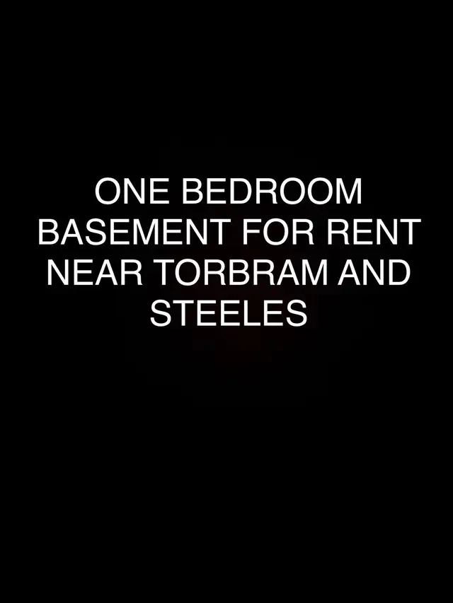 One Bedroom Basement for Rent