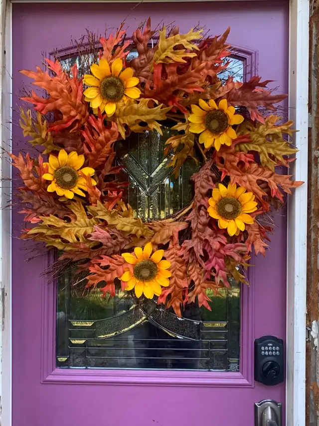Autumn Sunflower Wreath. 32 inches