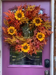 Autumn Sunflower Wreath. 32 inches