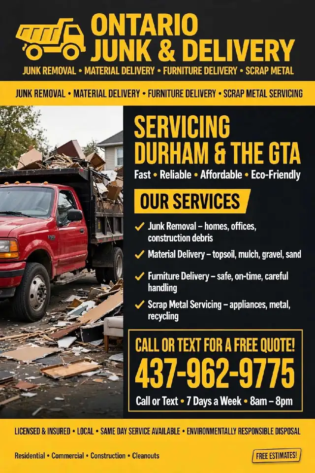 furniture/material delivery/Junk removal