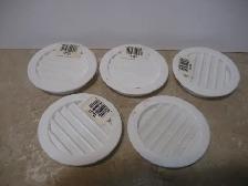5 small round plastic vents