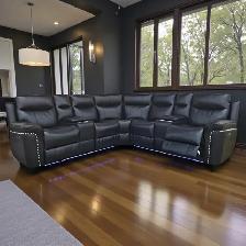 New 5-Seater Sectional Power Recliner With Cup Holder Clearance