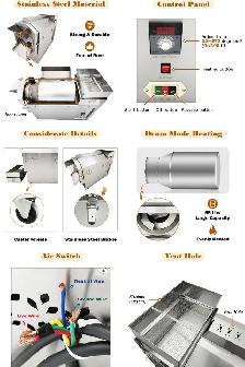 55lb Outdoor Stainless Steel Coffee Nuts Roasting Machine 056803 - Photo 10