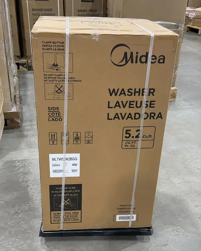 Washer - 27' Midea Top Load - Black Box Packed
