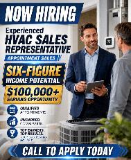 EXPERIENCED HVAC SALES with 6-Figure Income Potential!