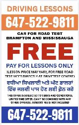 Driving Lessons and Road Test Services