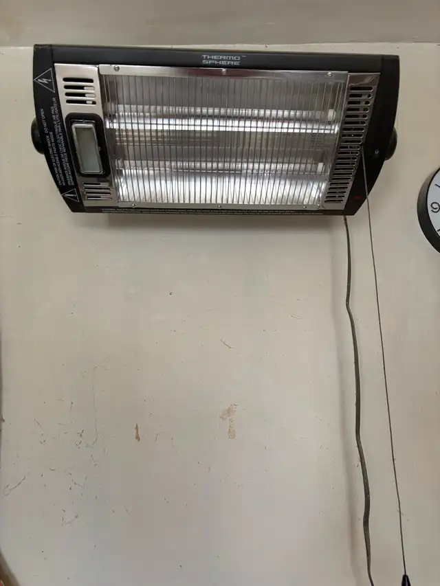 for heaters hanging on the wall for garage or workshop