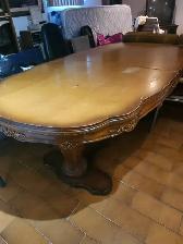 ANTIQUE 1 TABLE ET 3 COMMODES 1 MIRROIR 2 CHEVETS BON ETAT NEG. - Photo 6