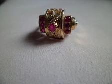 14 kt yellow gold Ruby and diamond ring - Photo 5
